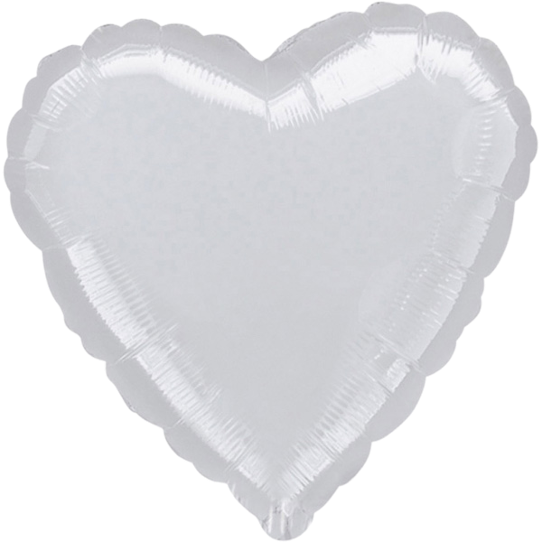 Standard Heart Metallic Silver